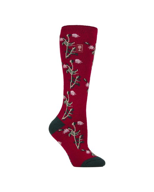 Heat Holders Red Long Wellington Boots Socks For