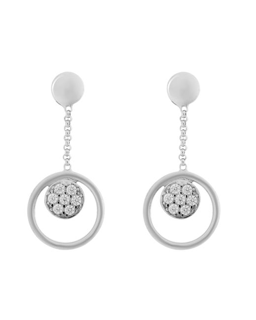 Orphelia White 'Alessia' 925 Sterling Drop Earrings
