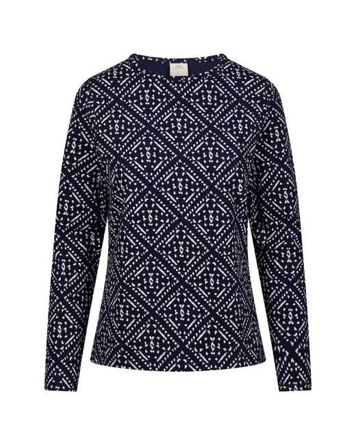 Trespass Blue Ladies Daniela Patterned Long-Sleeved Top