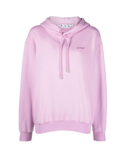 Off-White c/o Virgil Abloh Pink Diag Regular Fit Kapuzenpullover
