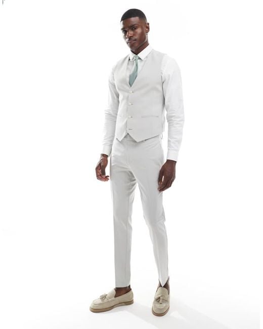 ASOS White Skinny Suit Trousers for men