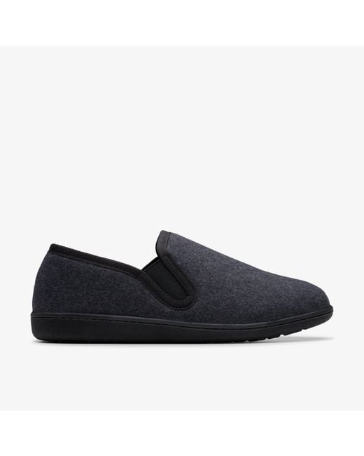Clarks Blue Haworth Ease Dark Slippers for men