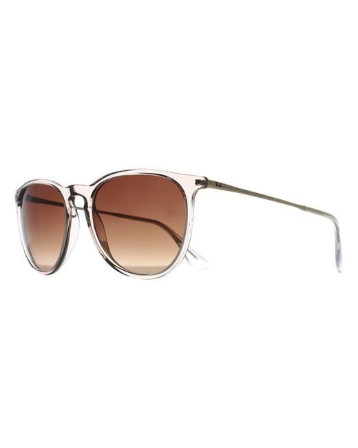 Ray-Ban Brown Round Transparent Light Gradient Rb4171 Erika