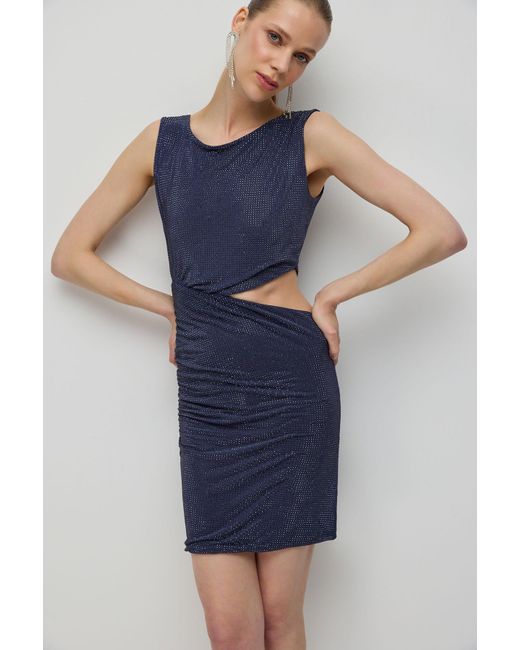 No Matter What Blue Glitzerndes Kleid