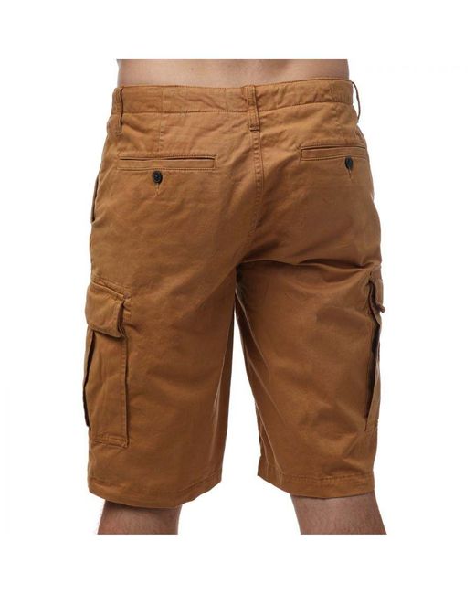 Timberland Brown Out Door Relaxed Cargo Shorts for men