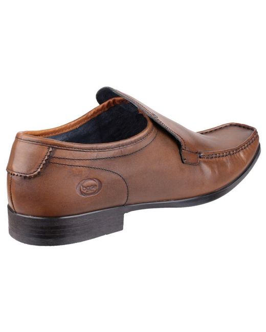 Base London Brown Carnoustie Excel Waxy Loafers for men