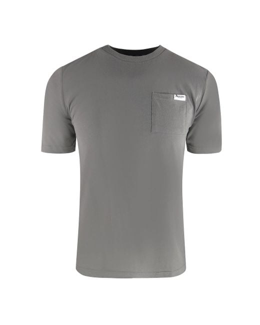 Aquascutum Gray Active Small Pocket T-Shirt Cotton for men
