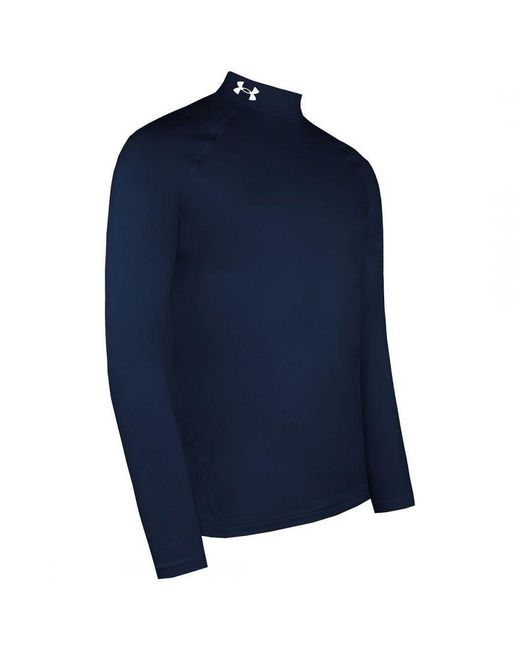 Under Armour Blue Coldgear Infrared Fitted Golf Mock Baselayer 1366269 408 for men