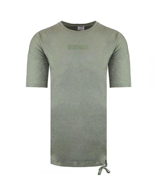GYMSHARK Green Restore T-Shirt Cotton for men