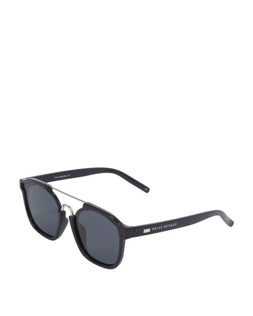 Privé Revaux Blue Accessories Prive R The Underdog Rectangle Double Bridge Sunglasses for men