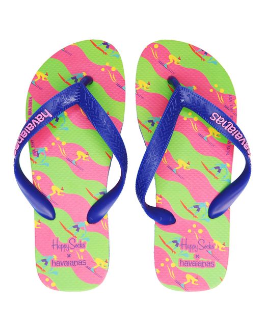 Havaianas Pink X Happy Socks Multicoloured Flip-Flops