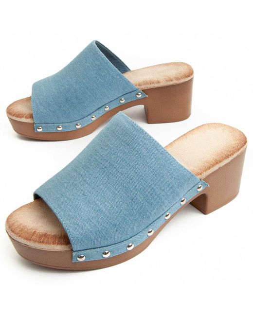 Montevita Hak Sandaal Sabat3 In Blauw in het Blue