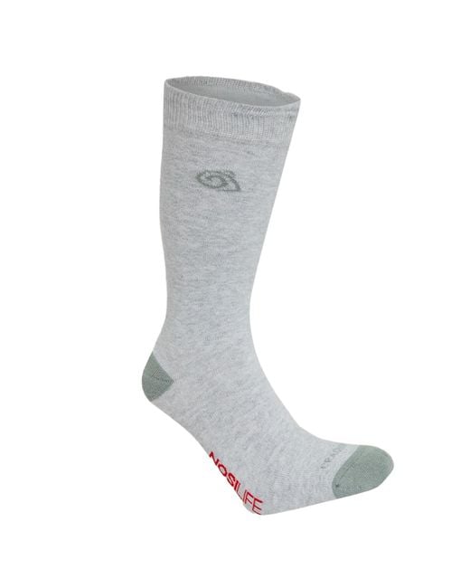 Craghoppers Gray Adult Insect Repellent Socks (Soft Marl/Lichen)