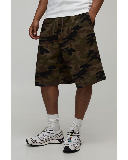 BoohooMAN Green Camo Bermuda Jort for men