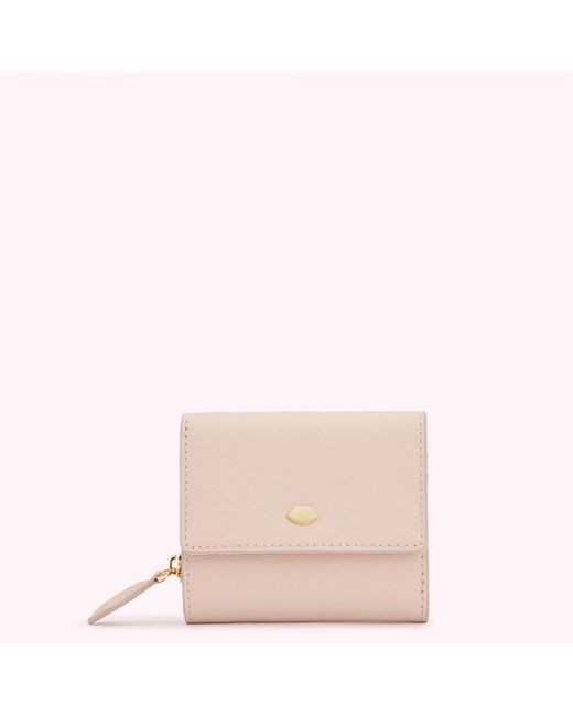 Lulu Guinness Pink Pebble Leather Jodie Wallet