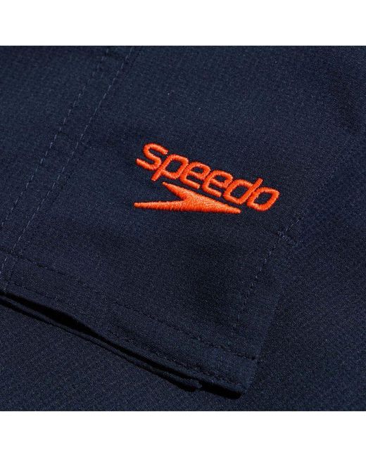 Speedo Sport Bedrukte 16 Inch Watershort In Marine Oranje in het Blue voor heren