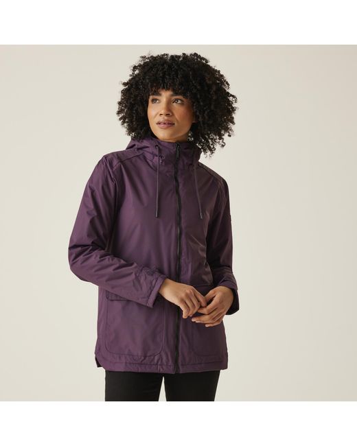 Regatta Purple Broadia Waterproof Hooded Warm Winter Jacket Coat