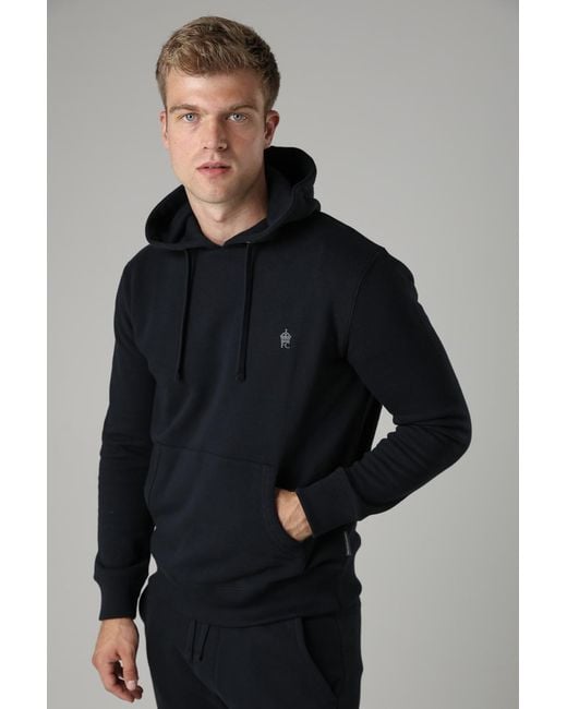 French Connection Black Cotton Blend Hoody for men