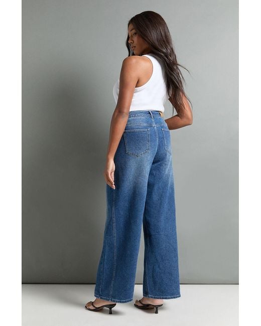Boohoo Gray The Plus High Waist Barrel Jean