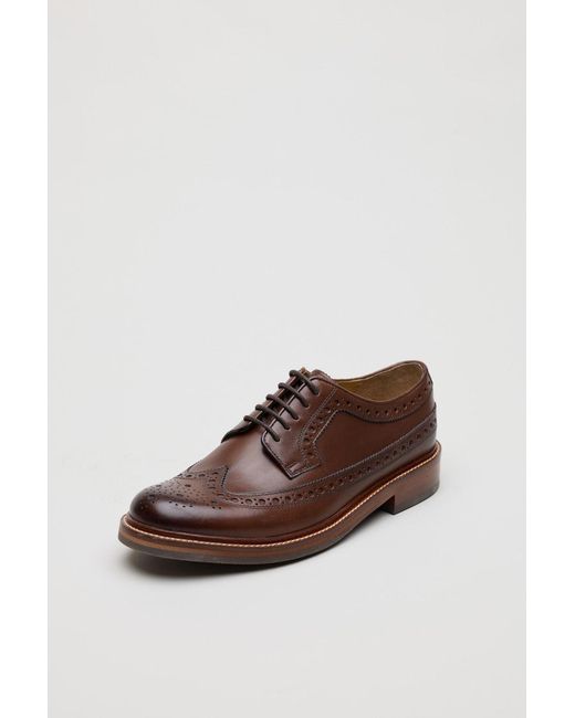 Chapman & Moore Brown Longwing Brogue Country Leather Choco Shoes for men