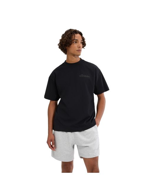 Ellesse Black Entriamo Back Print T-Shirt Cotton for men
