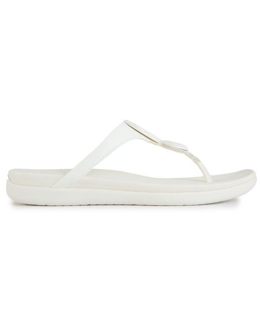 Fitflop White Solay Glossy Disc Sandals