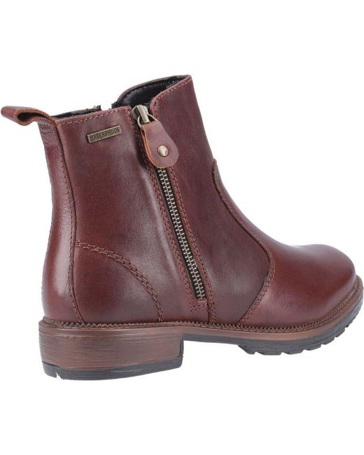 Cotswold Brown Ladies Ashwicke Zip Leather Ankle Boot
