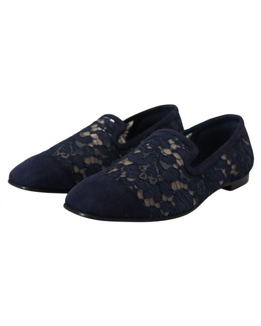 Dolce & Gabbana Blue Gorgeous Loafers Flats