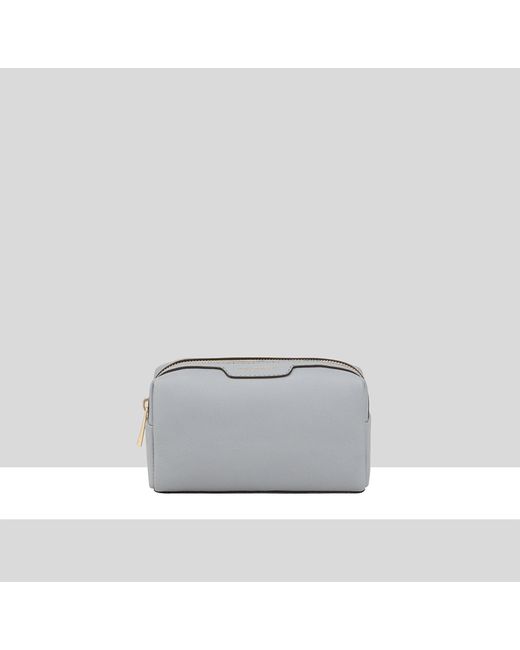 Paul Costelloe Gray Sesia Leather Pouch Bag