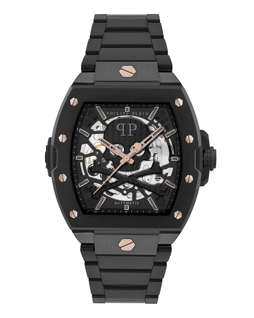 Philipp Plein Black The $Keleton2.0 Watch Pwjfa0725 Stainless Steel for men