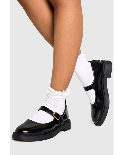 Boohoo Black Patent Mary Janes