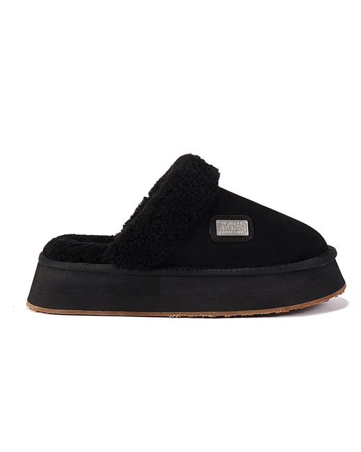 Australia Luxe Black Mule Platfoam Slipper