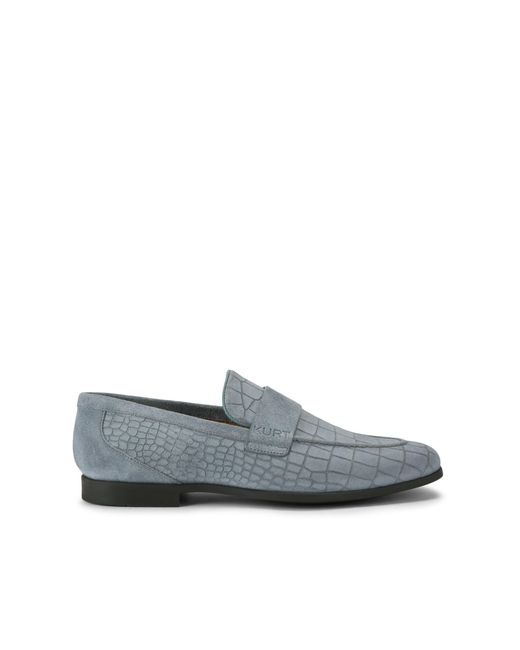 Kurt Geiger Blue Suede Aldgate Flex Loafers for men