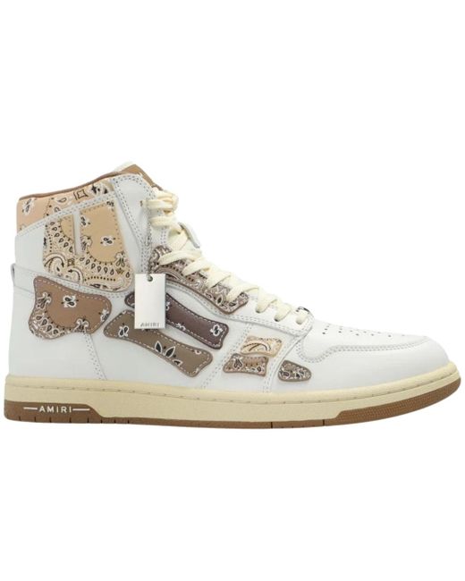 Amiri White Bandana Skel Top High Top Sneakers Leather for men