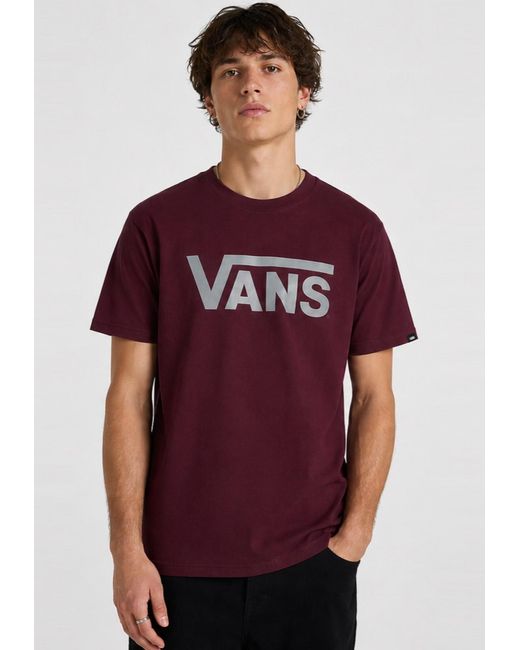 Vans Red Classic Logo T Shirt for men