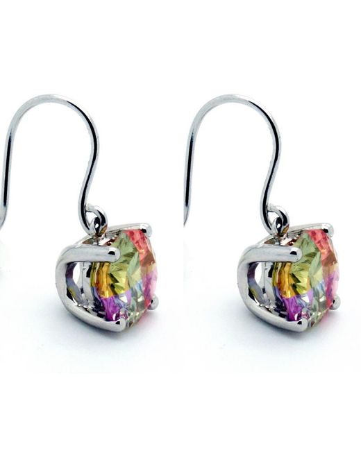 Orphelia White 925 Sterling Drop Earrings