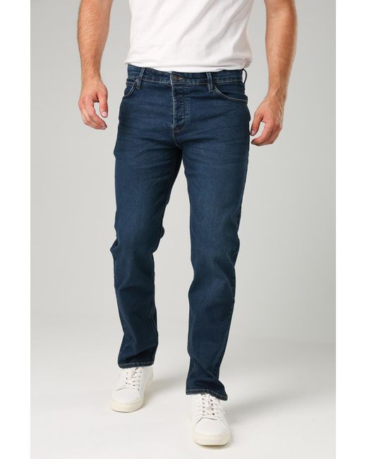 French Connection Blue Cotton Straight Leg Stretch Denim Jeans for men