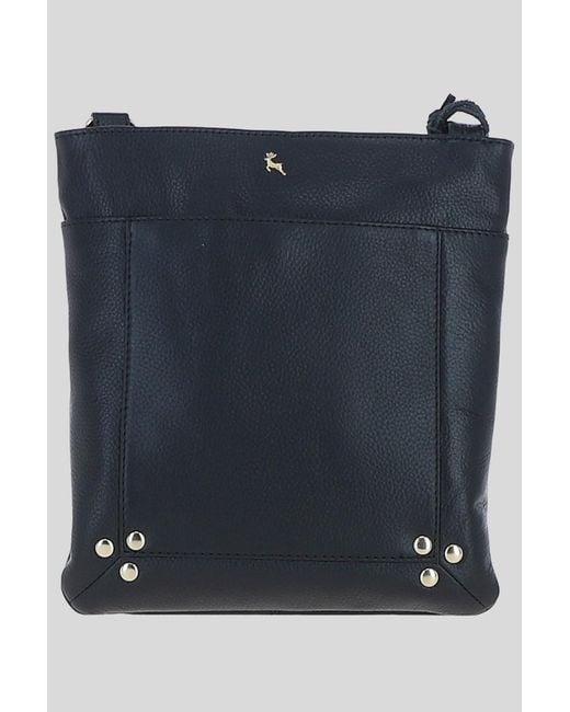 Ashwood Leather Blue 'Doriana' Real Crossbody Bag