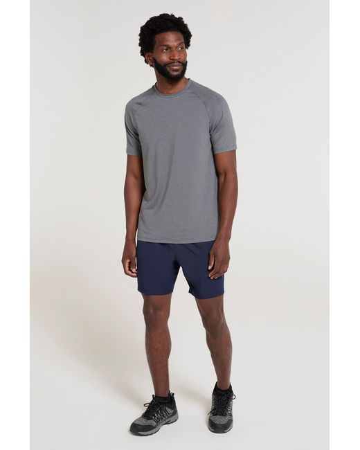 Mountain Warehouse Gray 'Agra' Melange T-Shirt Quick Wicking Breathable Sports for men