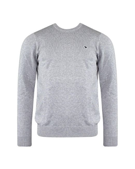 Weekend Offender Gray Long Sleeve Napoli Sweaters Kwaw2001 Marl Cotton for men