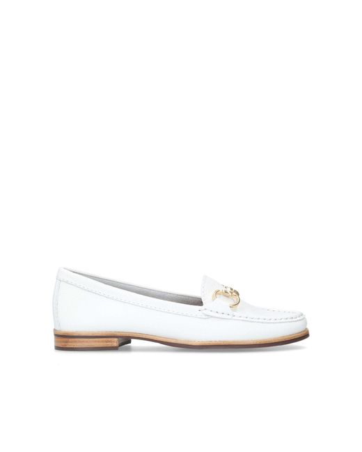 Carvela Kurt Geiger White Leather Click Loafers