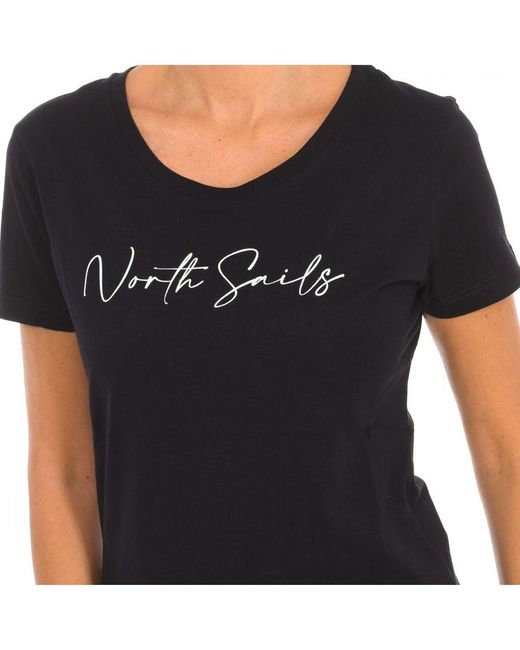 North Sails Black Womenss Short Sleeve T-Shirt 9024330