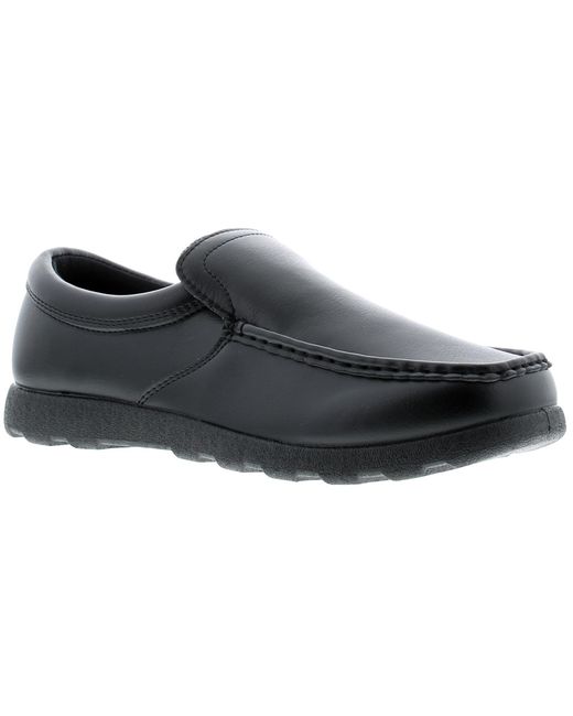 Rockstorm Black Smart Shoes Valley Slip On Pu for men