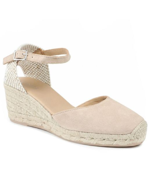 Jones Bootmaker White Rayna Leather Buckled Espadrilles