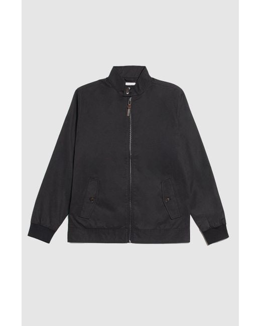 MAINE Black Cotton Harrington Jacket for men