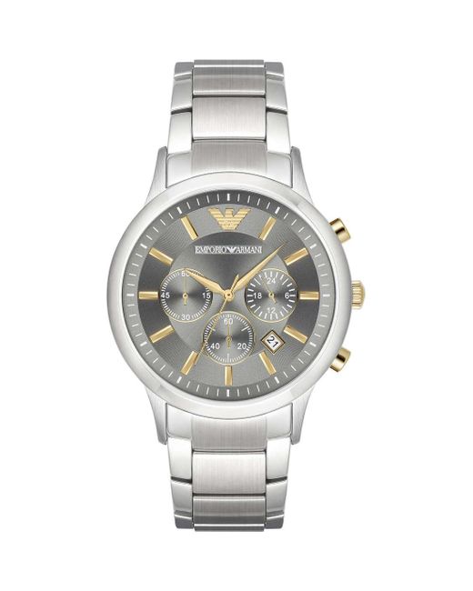 Emporio Armani Metallic Chronograph Watch Ar11047 for men