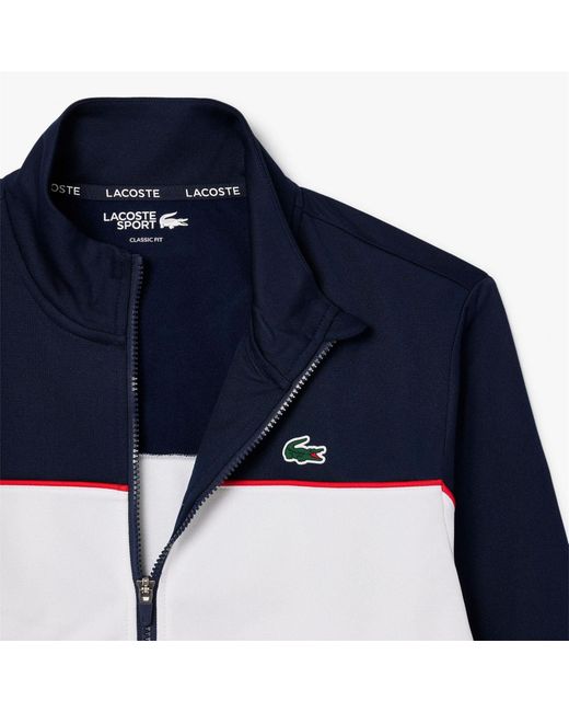Lacoste Blue Branding Zipped Tennis Sweatshirt for men