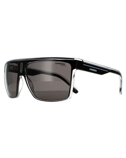 Carrera Gray Shield Crystal Polarized Sunglasses
