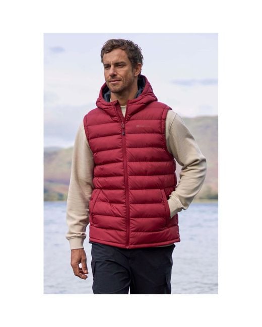 Mountain Warehouse Red Seasons Hooded Padded Gilet for men