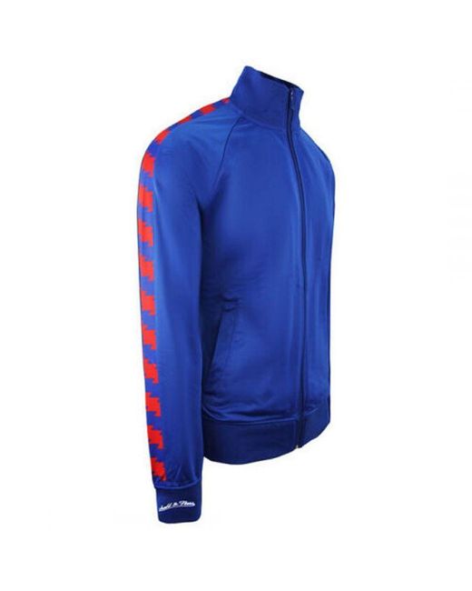 Mitchell & Ness Blue Detroit Pistons Track Jacket for men